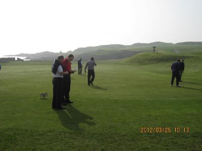 Checking out the cards.JPG